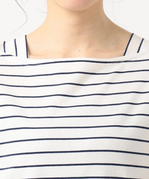 any SiS / エニィスィス Tシャツ | 【UV・防シワ】L'aube フレンチボーダー カットソー（半袖） | 詳細13