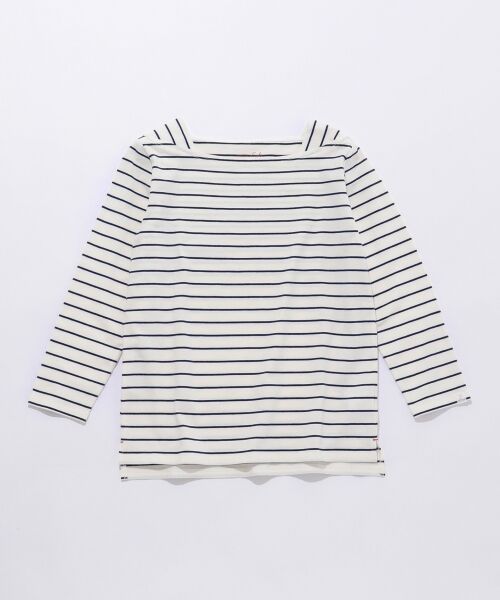 any SiS / エニィスィス Tシャツ | 【UV・防シワ】L'aube フレンチボーダー Tシャツ（八分袖） | 詳細6