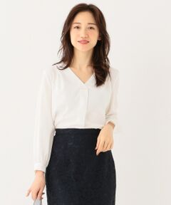 ANY SIS / エニィスィス トップス | 【洗える】Ｖネックタック ブラウス