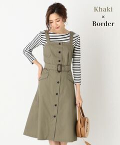 ANY SIS / エニィスィス ミニ丈・ひざ丈ワンピース | 【洗える・2SET】フロントボタン ジャンスカ セット