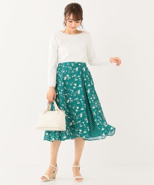any SiS / エニィスィス ミニ・ひざ丈スカート | 【洗える】MIXパターンジョーゼット スカート | 詳細13