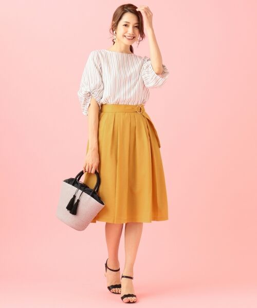 any SiS / エニィスィス ミニ・ひざ丈スカート | 【洗える】スプリングタックフレア スカート | 詳細3