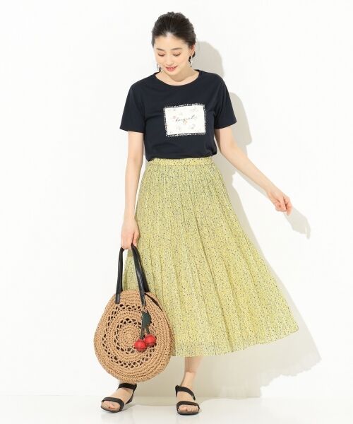any SiS / エニィスィス ミニ・ひざ丈スカート | 【洗える】プチフラワースパンローン スカート | 詳細4