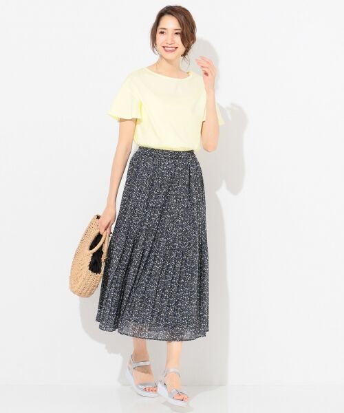 any SiS / エニィスィス ミニ・ひざ丈スカート | 【洗える】プチフラワースパンローン スカート | 詳細19