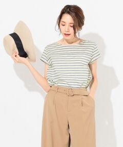 ANY SIS / エニィスィス トップス | 【洗える】シャンブレーボーダー ブラウス