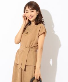 【泉里香さん着用】タンブラーブッチャー フレンチスリーブ ブラウス