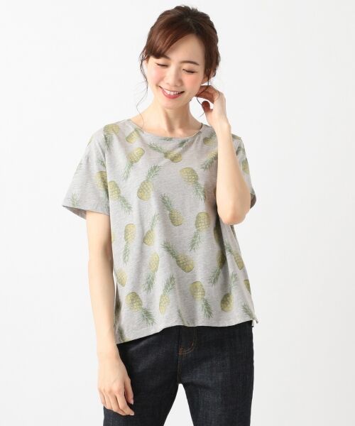 any SiS / エニィスィス Tシャツ | 【L'aube】パイナップルプリント Tシャツ | 詳細1