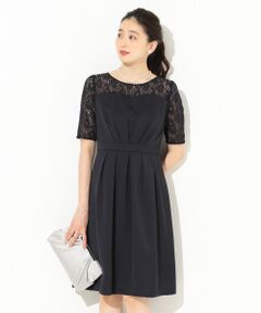 ANY SIS / エニィスィス ドレス | 【洗える】レースコンビサテン ドレス