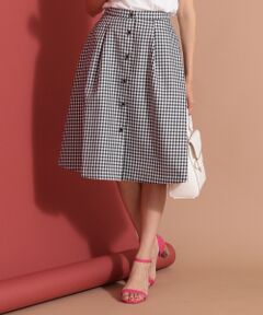 ANY SIS / エニィスィス ミニ・ひざ丈スカート | 【洗える】フロントボタンタック スカート