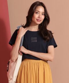 【UVケア＆接触冷感】ロゴプリント Tシャツ