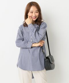 ANY SIS / エニィスィス トップス | 【皺になりにくい】ストライプロング シャツ