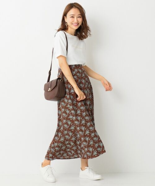 any SiS / エニィスィス ミニ・ひざ丈スカート | 【洗える】デシンフラワープリント スカート | 詳細8
