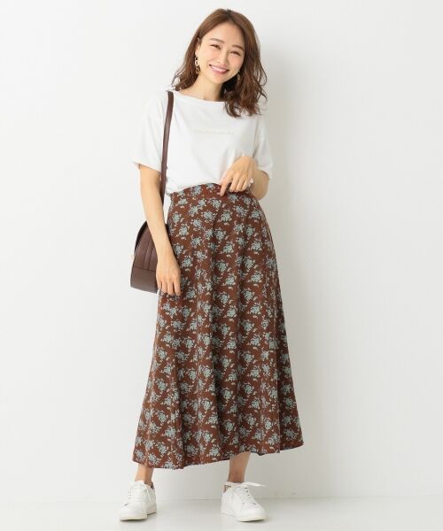 any SiS / エニィスィス ミニ・ひざ丈スカート | 【洗える】デシンフラワープリント スカート | 詳細9