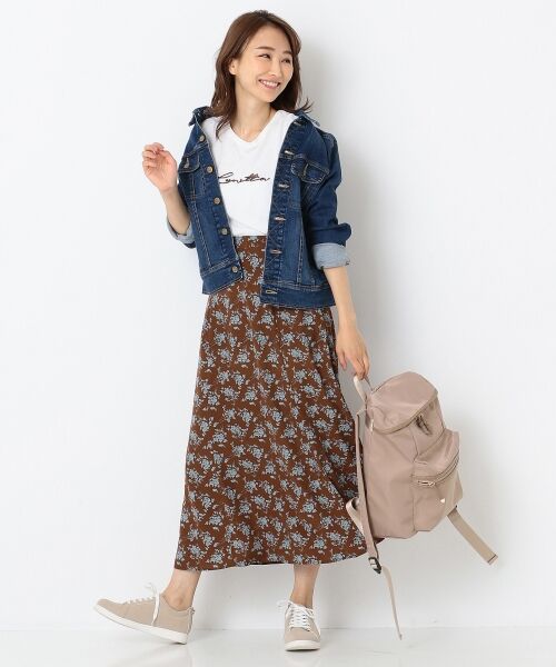 any SiS / エニィスィス ミニ・ひざ丈スカート | 【洗える】デシンフラワープリント スカート | 詳細10