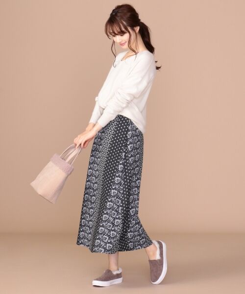 any SiS / エニィスィス ミニ・ひざ丈スカート | 【洗える】パネルプリントロング スカート | 詳細17