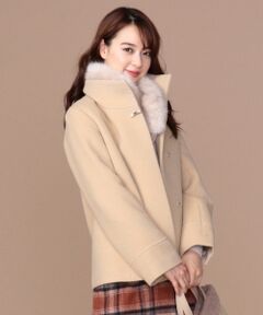 ANY SIS / エニィスィス その他アウター | アンゴラブレンドビーバー スタンドネック コート