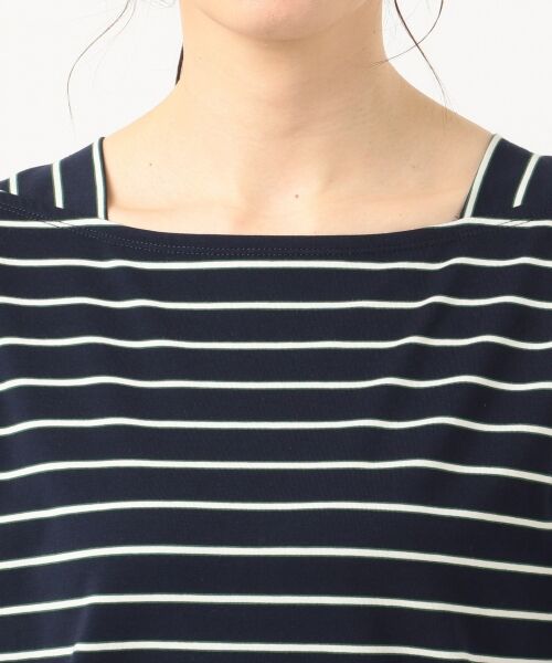 any SiS / エニィスィス Tシャツ | 【L'aube】フレンチボーダーカットソー 5分袖 | 詳細9