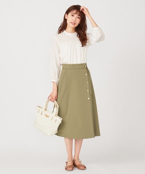 any SiS / エニィスィス ミニ・ひざ丈スカート | 【洗える】サイドボタンフレア スカート | 詳細14