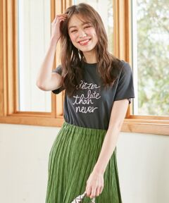 【L'aube】刺繍ミックスロゴ Tシャツ