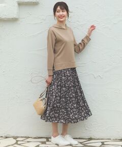 ANY SIS / エニィスィス セットアップ | 【おうち時間に】パーカー×フラワープリントスカート ツインセット(2SET)