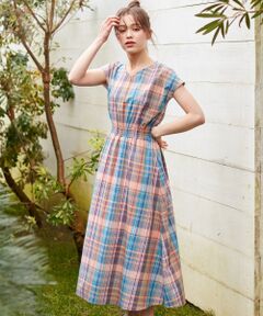 ANY SIS / エニィスィス ミニ丈・ひざ丈ワンピース | 【L'aube】マドラスチェック ワンピース