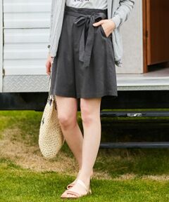 ANY SIS / エニィスィス ショート・ハーフ・半端丈パンツ | 【L'aube】リネンレーヨン キュロット