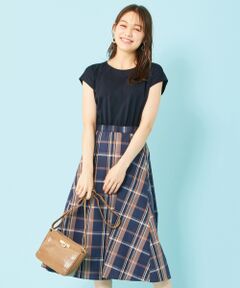 ANY SIS / エニィスィス ミニ丈・ひざ丈ワンピース | 【洗える】ドッキング ワンピース