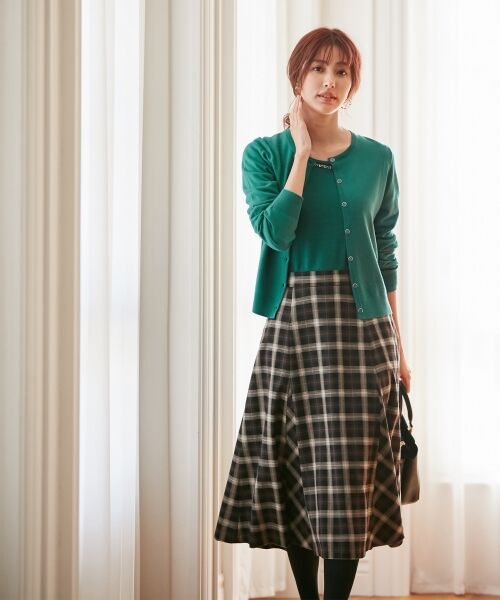 any SiS / エニィスィス ミニ・ひざ丈スカート | 【洗える】フレアチェック/ツイード スカート | 詳細1