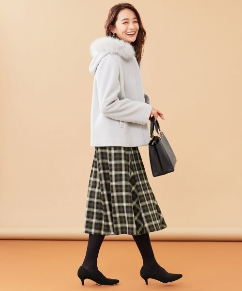 any SiS / エニィスィス ミニ・ひざ丈スカート | 【洗える】フレアチェック/ツイード スカート | 詳細4