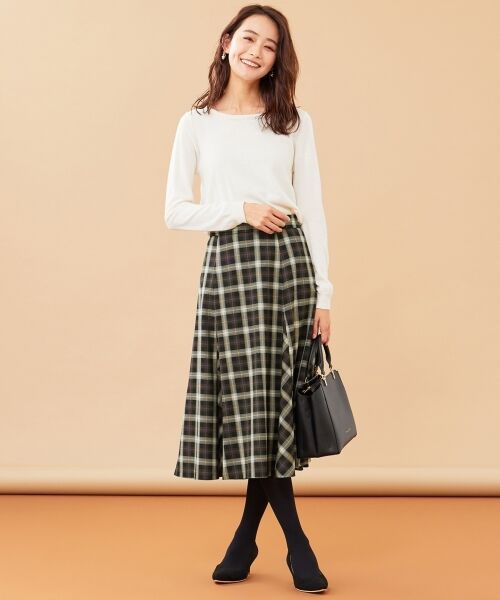 any SiS / エニィスィス ミニ・ひざ丈スカート | 【洗える】フレアチェック/ツイード スカート | 詳細7