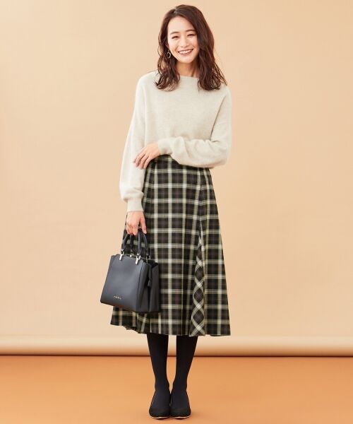 any SiS / エニィスィス ミニ・ひざ丈スカート | 【洗える】フレアチェック/ツイード スカート | 詳細9