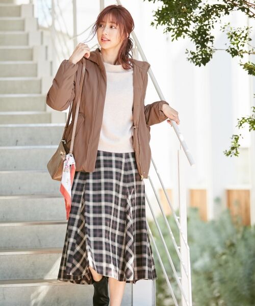 any SiS / エニィスィス ミニ・ひざ丈スカート | 【洗える】フレアチェック/ツイード スカート | 詳細3