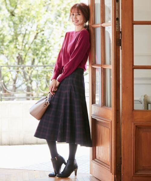 any SiS / エニィスィス ミニ・ひざ丈スカート | 【洗える】フレアチェック/ツイード スカート | 詳細13