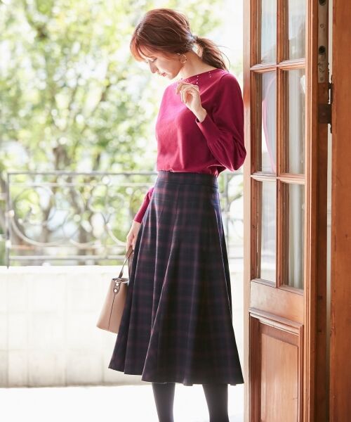 any SiS / エニィスィス ミニ・ひざ丈スカート | 【洗える】フレアチェック/ツイード スカート | 詳細14