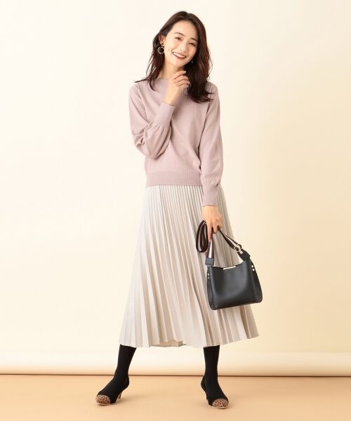 any SiS / エニィスィス ミニ・ひざ丈スカート | 【洗える】ニットジャガードプリーツ スカート | 詳細2