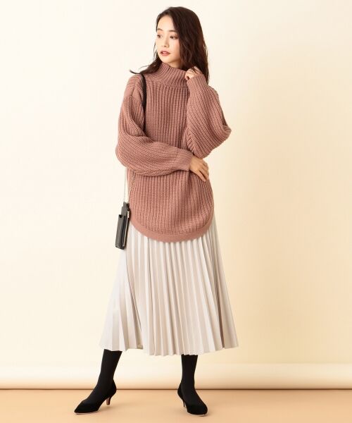 any SiS / エニィスィス ミニ・ひざ丈スカート | 【洗える】ニットジャガードプリーツ スカート | 詳細3