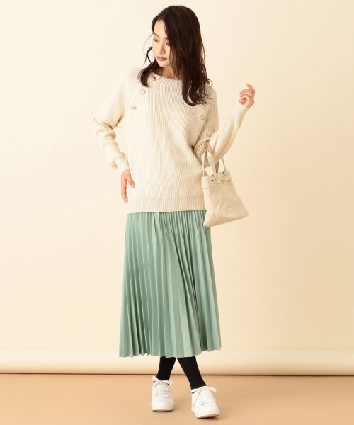 any SiS / エニィスィス ミニ・ひざ丈スカート | 【洗える】ニットジャガードプリーツ スカート | 詳細7