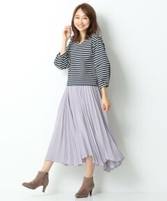 【WEB限定カラー有】トップス×イレヘムスカート セットアップ