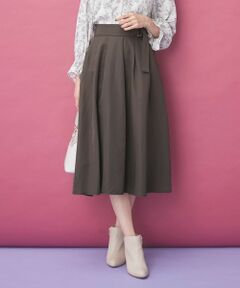 ANY SIS / エニィスィス ミニ・ひざ丈スカート | 【洗える】バックルポイントタフタ スカート