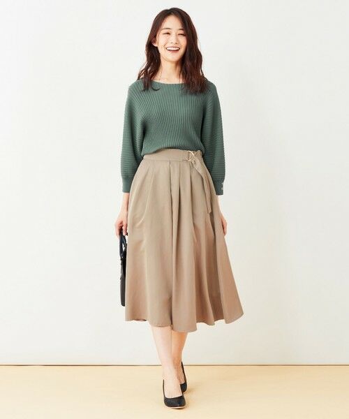 any SiS / エニィスィス ミニ・ひざ丈スカート | 【洗える】バックルポイントタフタ スカート | 詳細1