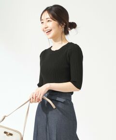 ANY SIS / エニィスィス ニット・セーター | 【前後着用可能】2WAYタックスリーブリブ ニット