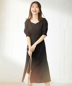 ANY SIS / エニィスィス ロング・マキシ丈ワンピース | 【洗える】ストライプドビーレース ワンピース