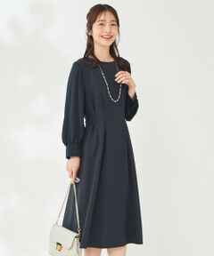 ANY SIS / エニィスィス ロング・マキシ丈ワンピース | 【洗える】シフォンスリーブコンビ ワンピース