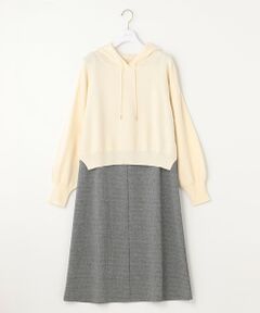 ANY SIS / エニィスィス ロング・マキシ丈スカート | 【2SET】ニットパーカー×ジャンパースカート セット