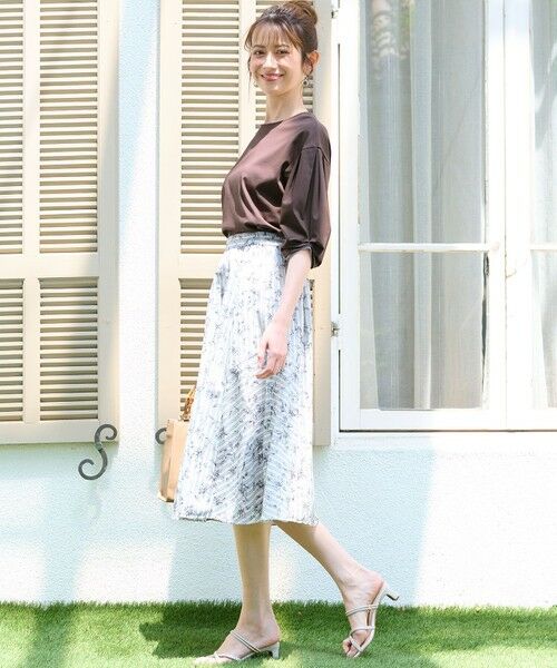 any SiS / エニィスィス ミニ・ひざ丈スカート | 【洗える】ラインフラワーストライプ スカート | 詳細1