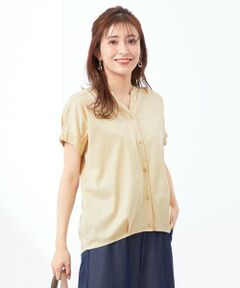 ANY SIS / エニィスィス カットソー | シルケットストライプ スキッパー カットソー