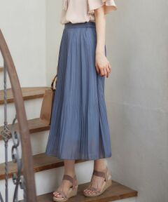 【洗える】シフォンプリーツ スカート