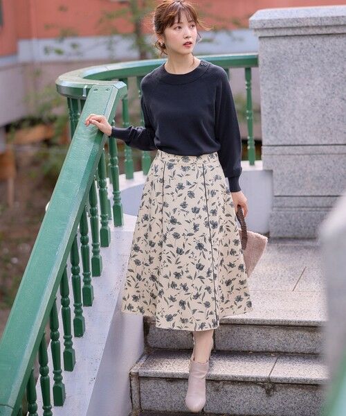 any SiS / エニィスィス ミニ・ひざ丈スカート | 【洗える】フローラルパターン スカート | 詳細1