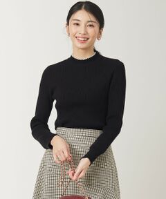 ANY SIS / エニィスィス ニット・セーター | 【洗える】ネックパール調リブ ニット