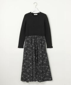 ANY SIS / エニィスィス ロング・マキシ丈ワンピース | 【洗える】フラワープリントドッキング ワンピース